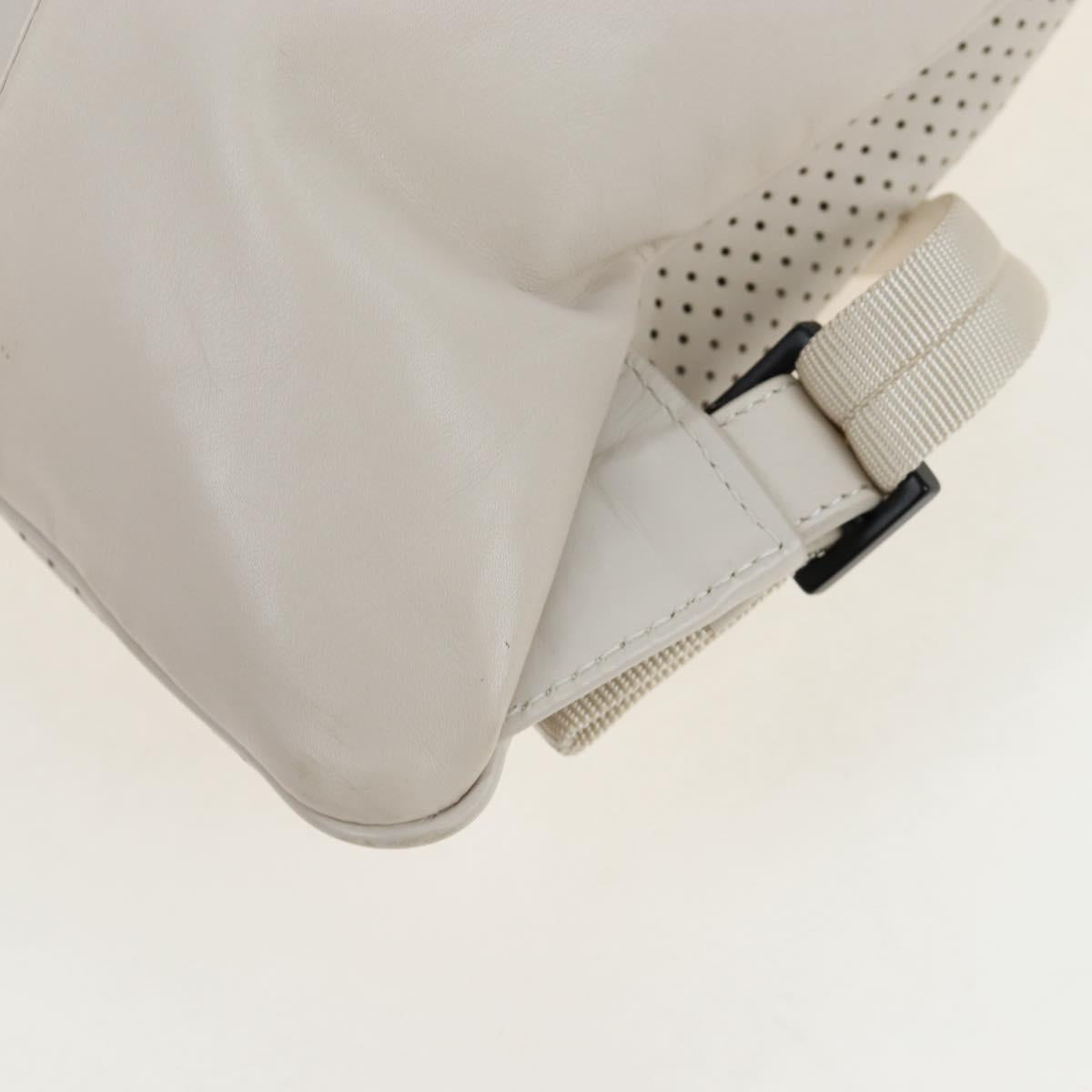 BOTTEGA VENETA Backpack Leather 2way Ivory Auth 206074V