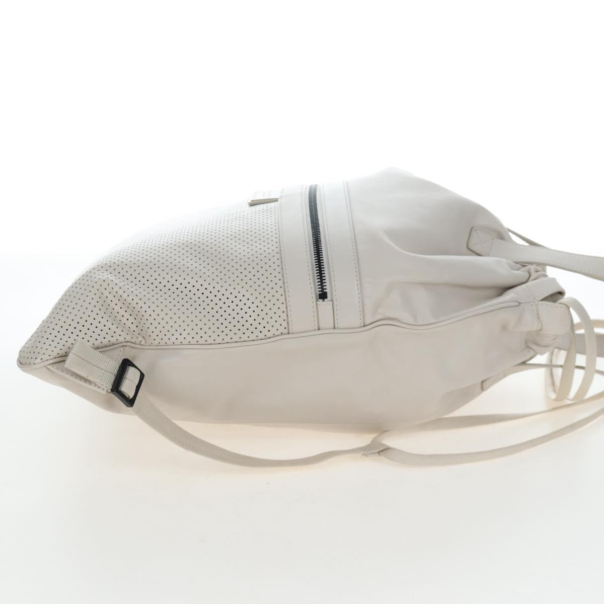 BOTTEGA VENETA Backpack Leather 2way Ivory Auth 206074V