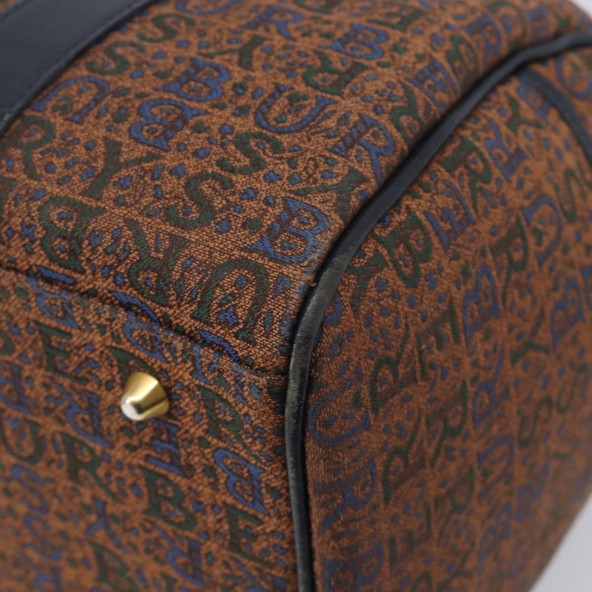 Burberrys Boston Bag Canvas Gold Brown Auth 206076A