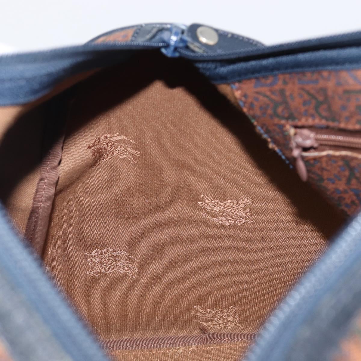 Burberrys Boston Bag Canvas Gold Brown Auth 206076A