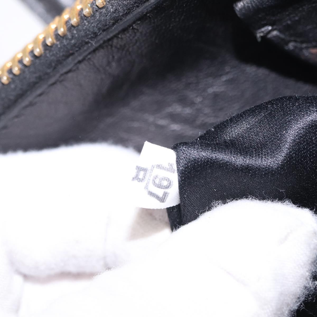 Miu Miu Biker Hand Bag Denim 2way Navy Gold Auth 206083V