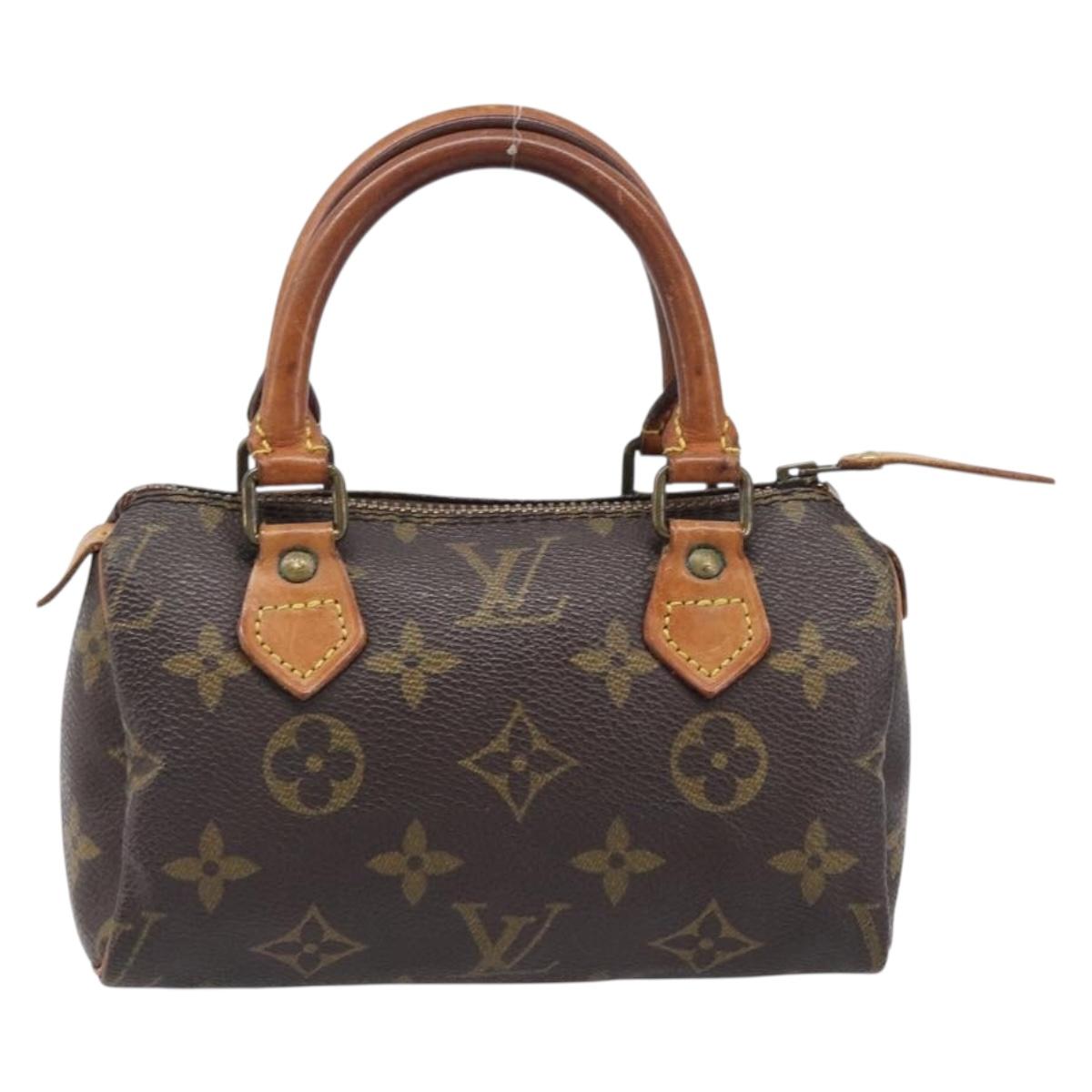 LOUIS VUITTON Monogram Mini Speedy Hand Bag M41534 LV Auth 206084