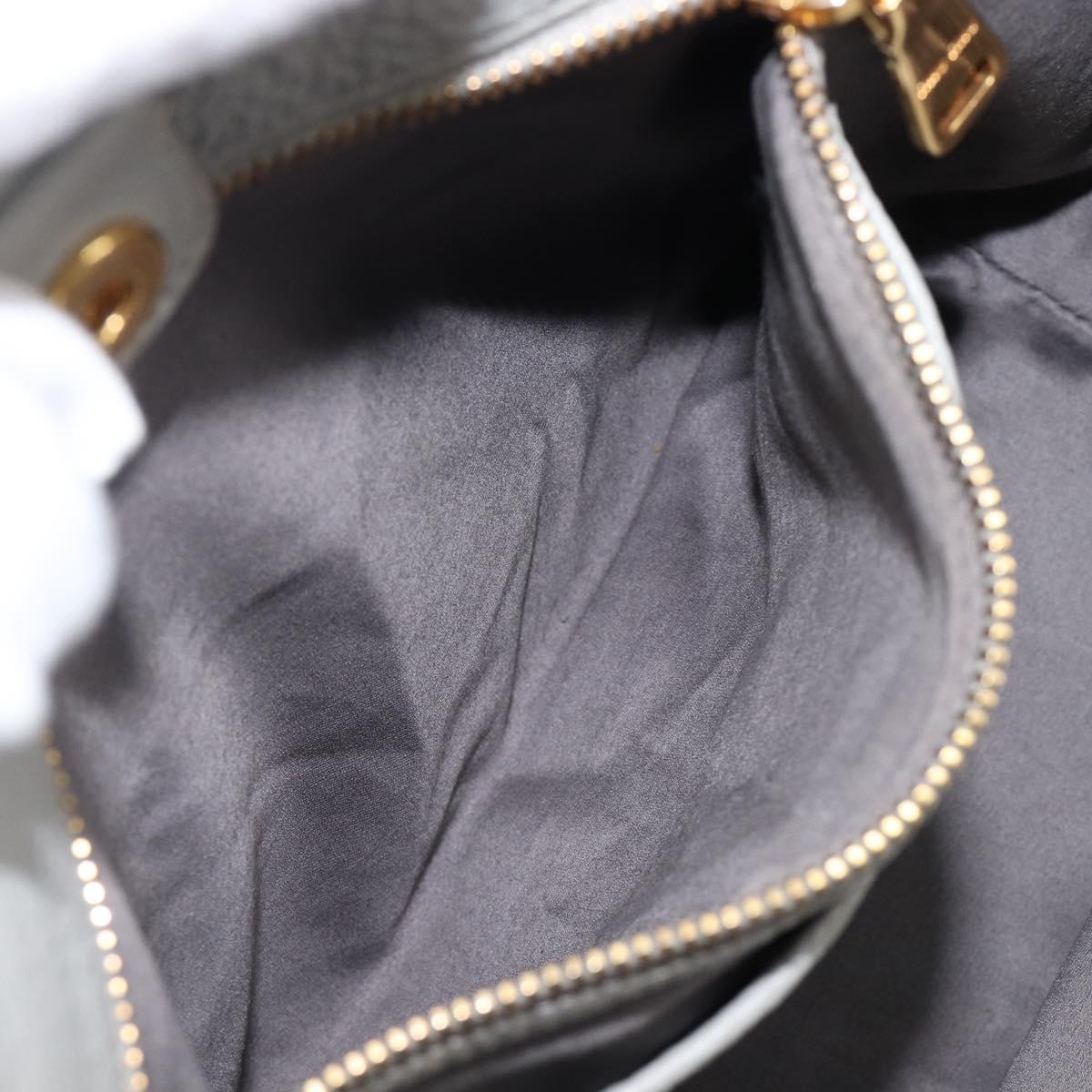 Miu Miu Hand Bag Leather 2way Gray Gold Auth 206086V