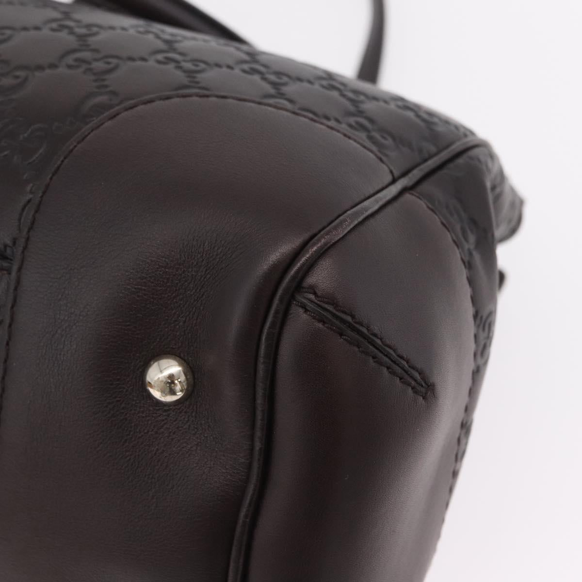 GUCCI Mayfair GG Canvas Guccissima Leather Dark Brown Gold 257063 Auth 206087V