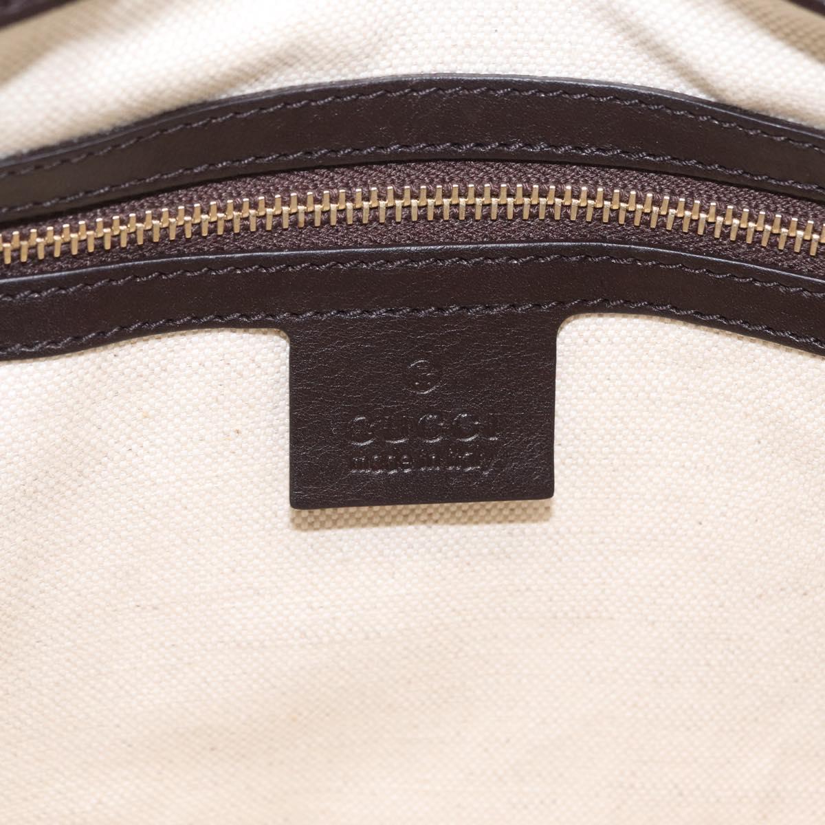 GUCCI Mayfair GG Canvas Guccissima Leather Dark Brown Gold 257063 Auth 206087V