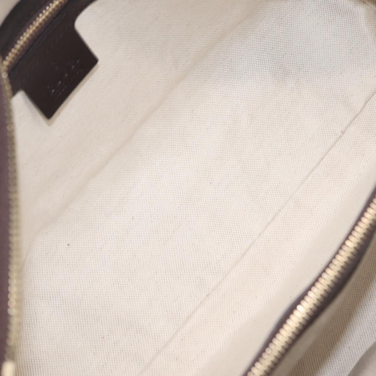 GUCCI Mayfair GG Canvas Guccissima Leather Dark Brown Gold 257063 Auth 206087V