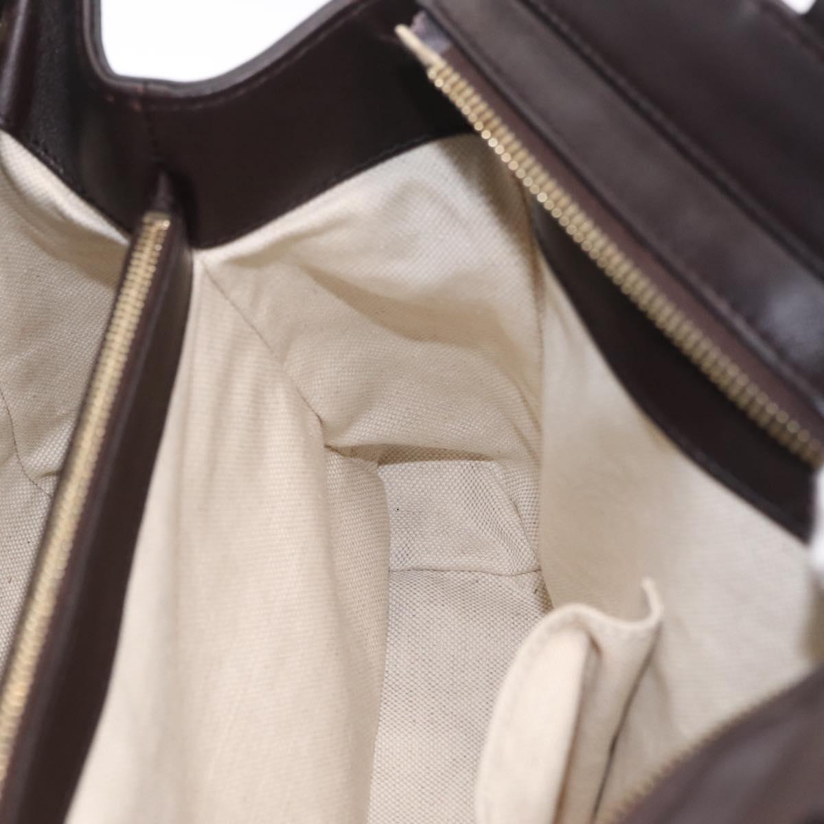 GUCCI Mayfair GG Canvas Guccissima Leather Dark Brown Gold 257063 Auth 206087V