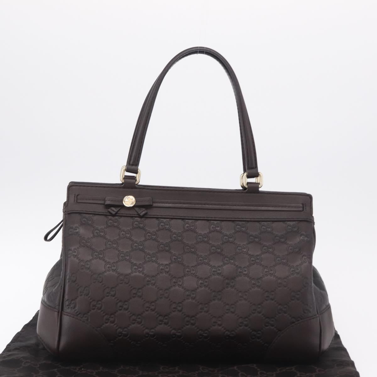 GUCCI Mayfair GG Canvas Guccissima Leather Dark Brown Gold 257063 Auth 206087V