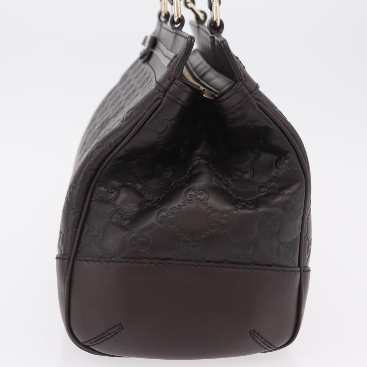 GUCCI Mayfair GG Canvas Guccissima Leather Dark Brown Gold 257063 Auth 206087V