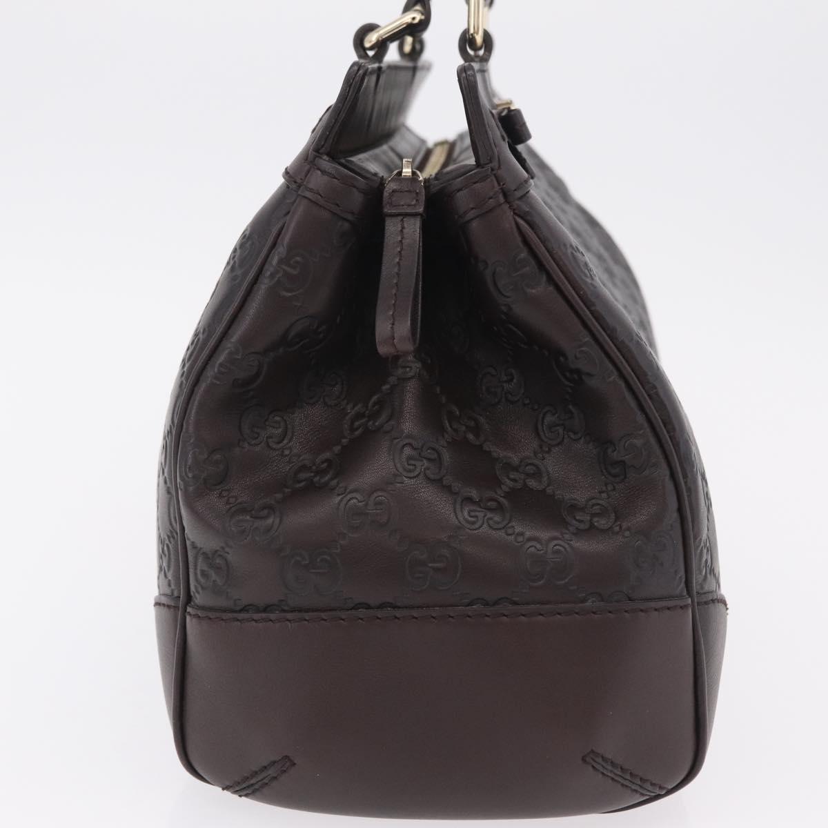 GUCCI Mayfair GG Canvas Guccissima Leather Dark Brown Gold 257063 Auth 206087V