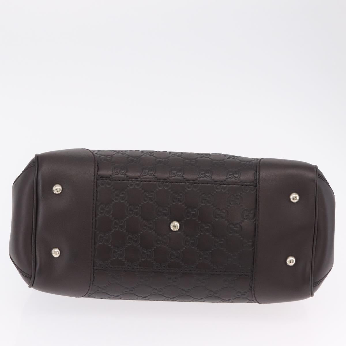 GUCCI Mayfair GG Canvas Guccissima Leather Dark Brown Gold 257063 Auth 206087V