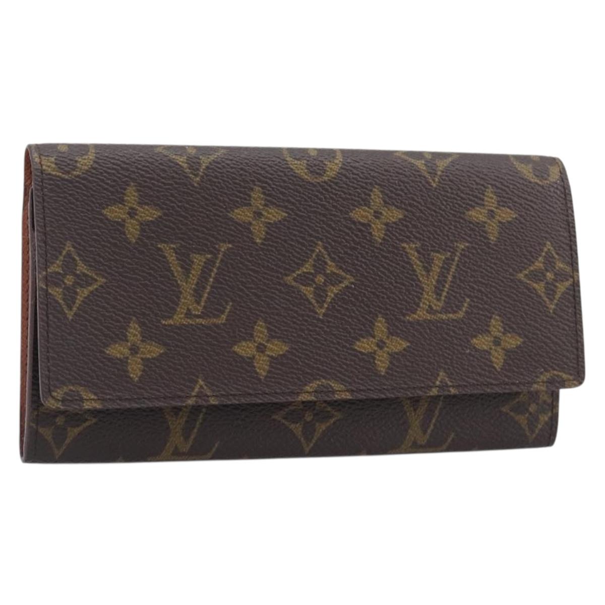LOUIS VUITTON Monogram Porte En 3 Credit Long Wallet M61818 LV Auth 206092V