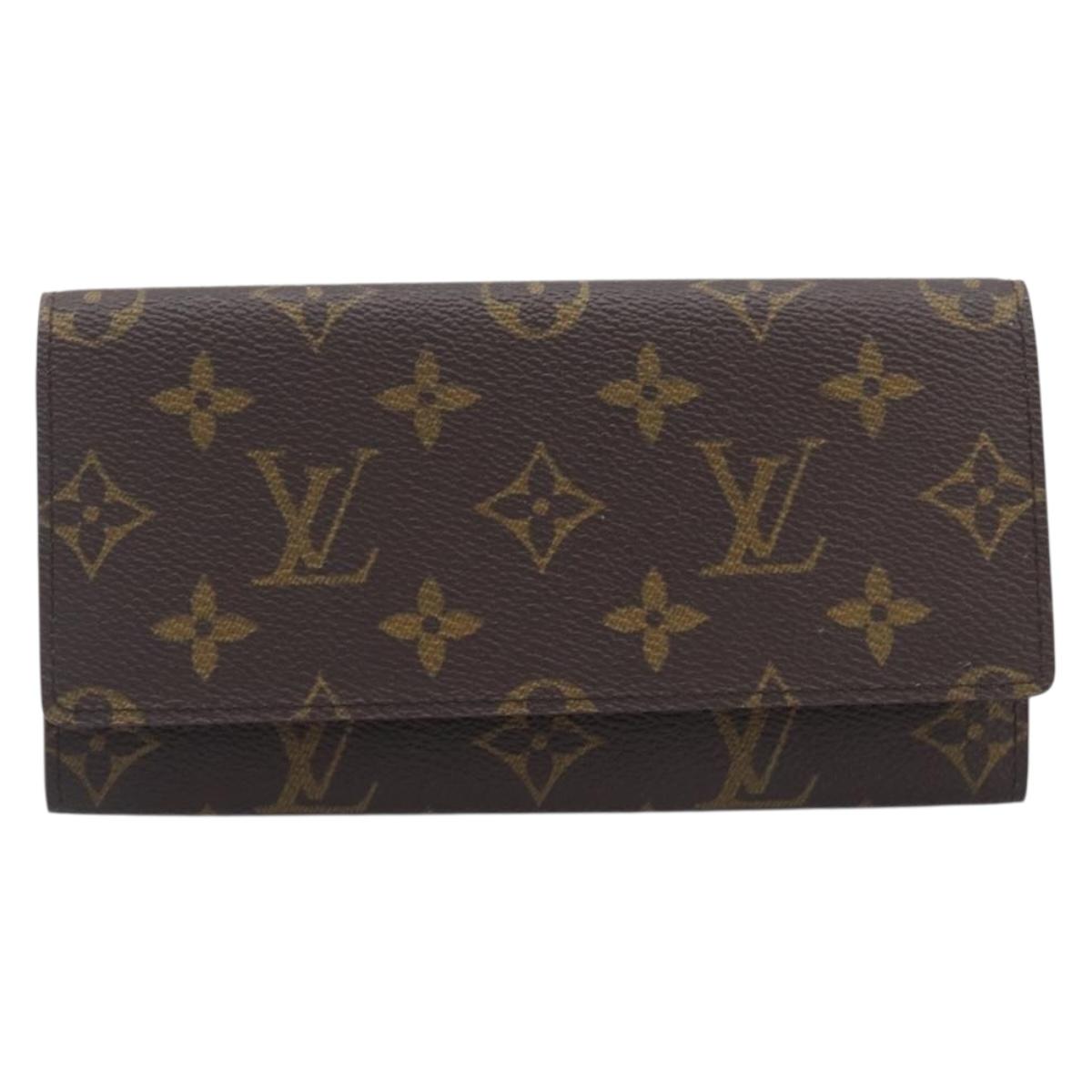 LOUIS VUITTON Monogram Porte En 3 Credit Long Wallet M61818 LV Auth 206092V