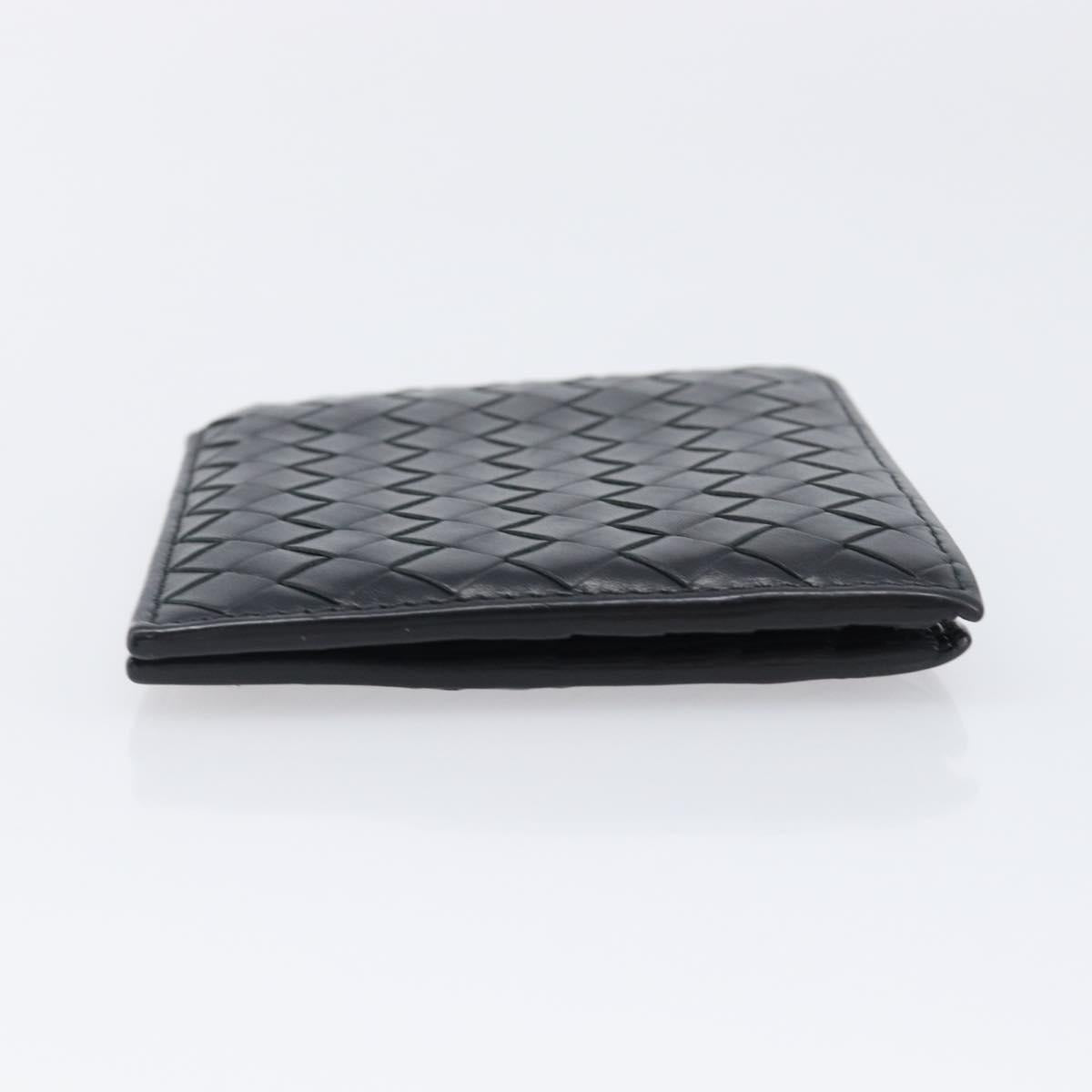 BOTTEGA VENETA INTRECCIATO Wallet Leather Black Auth 206093V