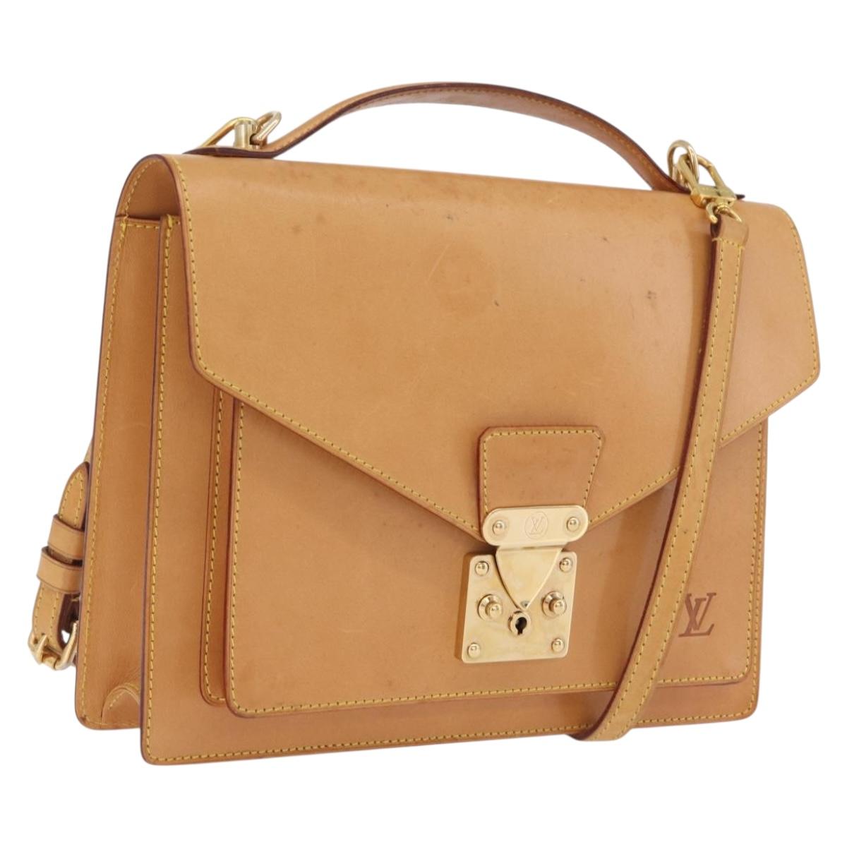 LOUIS VUITTON Nomad Monceau 28 Hand Bag Beige LV Auth 206096V