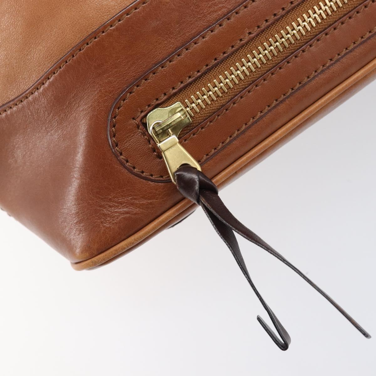 Chloe Kerala Hand Bag Leather Brown Gold Auth 206098V