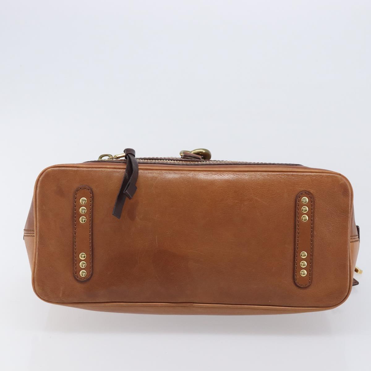 Chloe Kerala Hand Bag Leather Brown Gold Auth 206098V