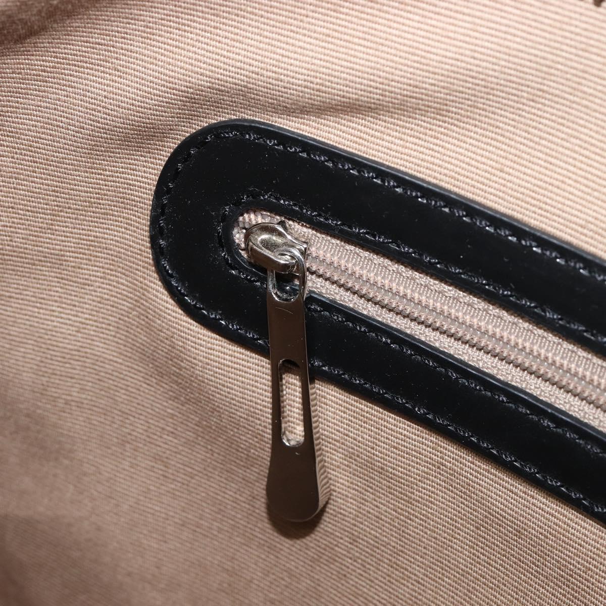 BURBERRY Nova Check Shoulder Bag PVC Beige Silver Auth 206103V