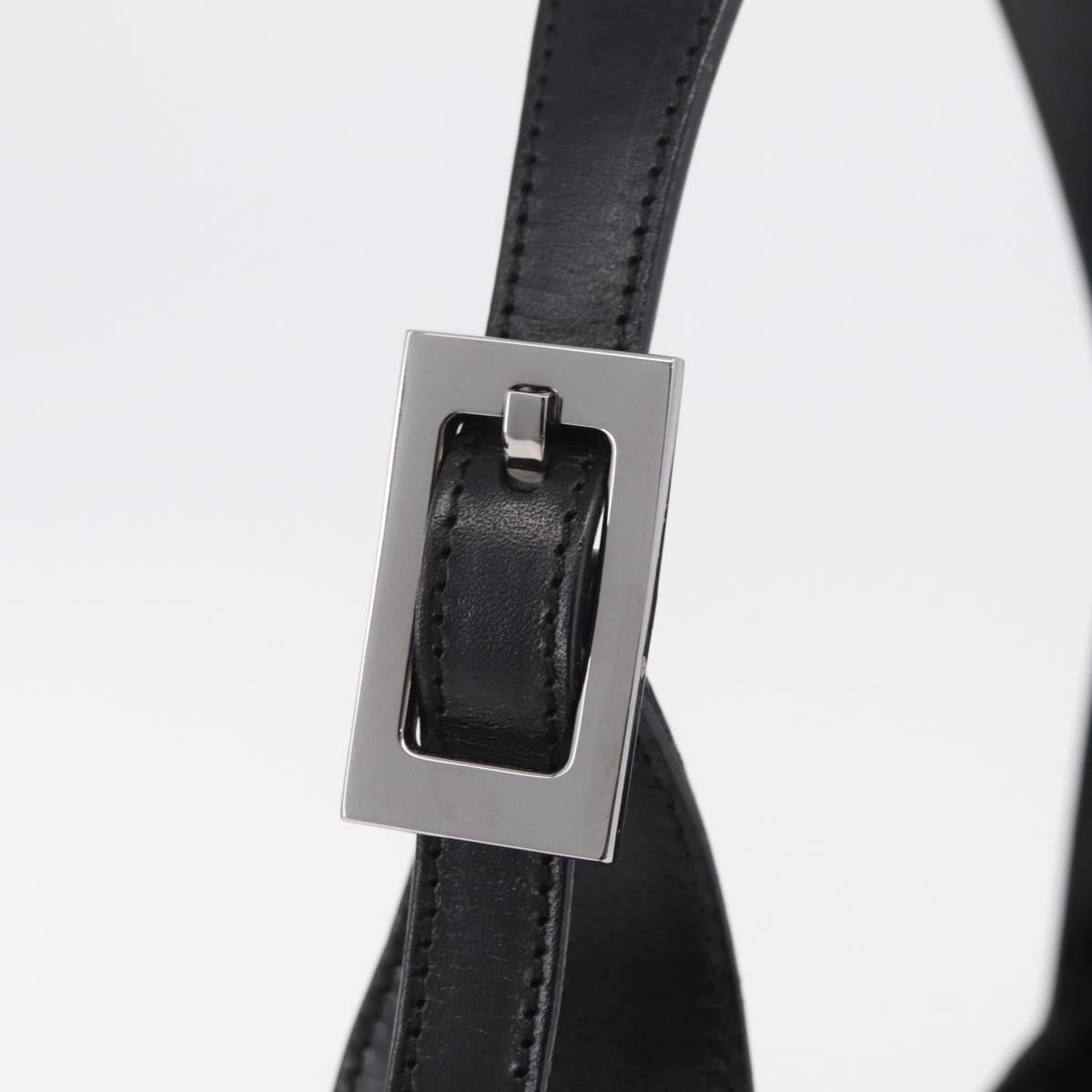 GUCCI Jackie Shoulder Bag GG Canvas Black Silver 001 3735 Auth 206114V