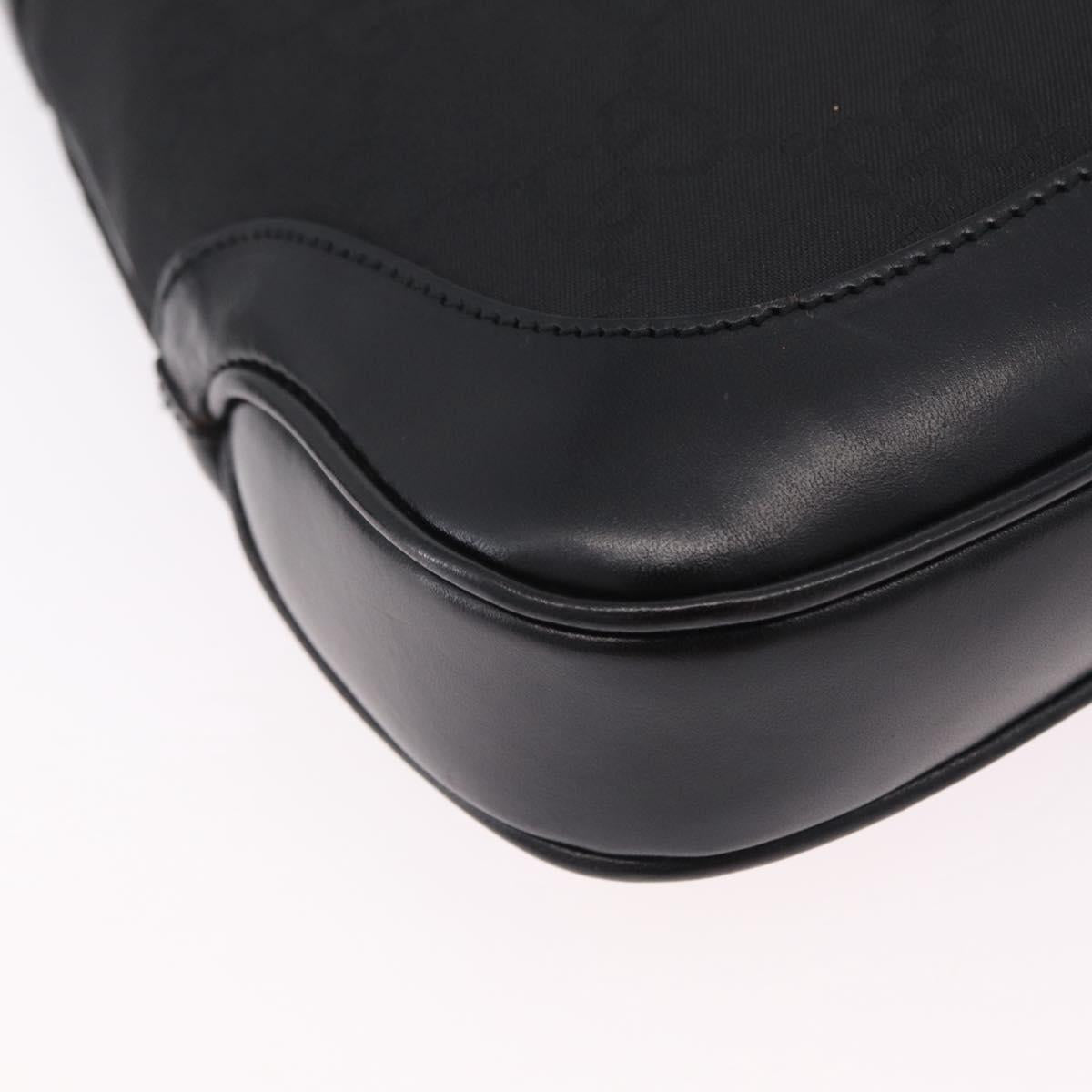 GUCCI Jackie Shoulder Bag GG Canvas Black Silver 001 3735 Auth 206114V