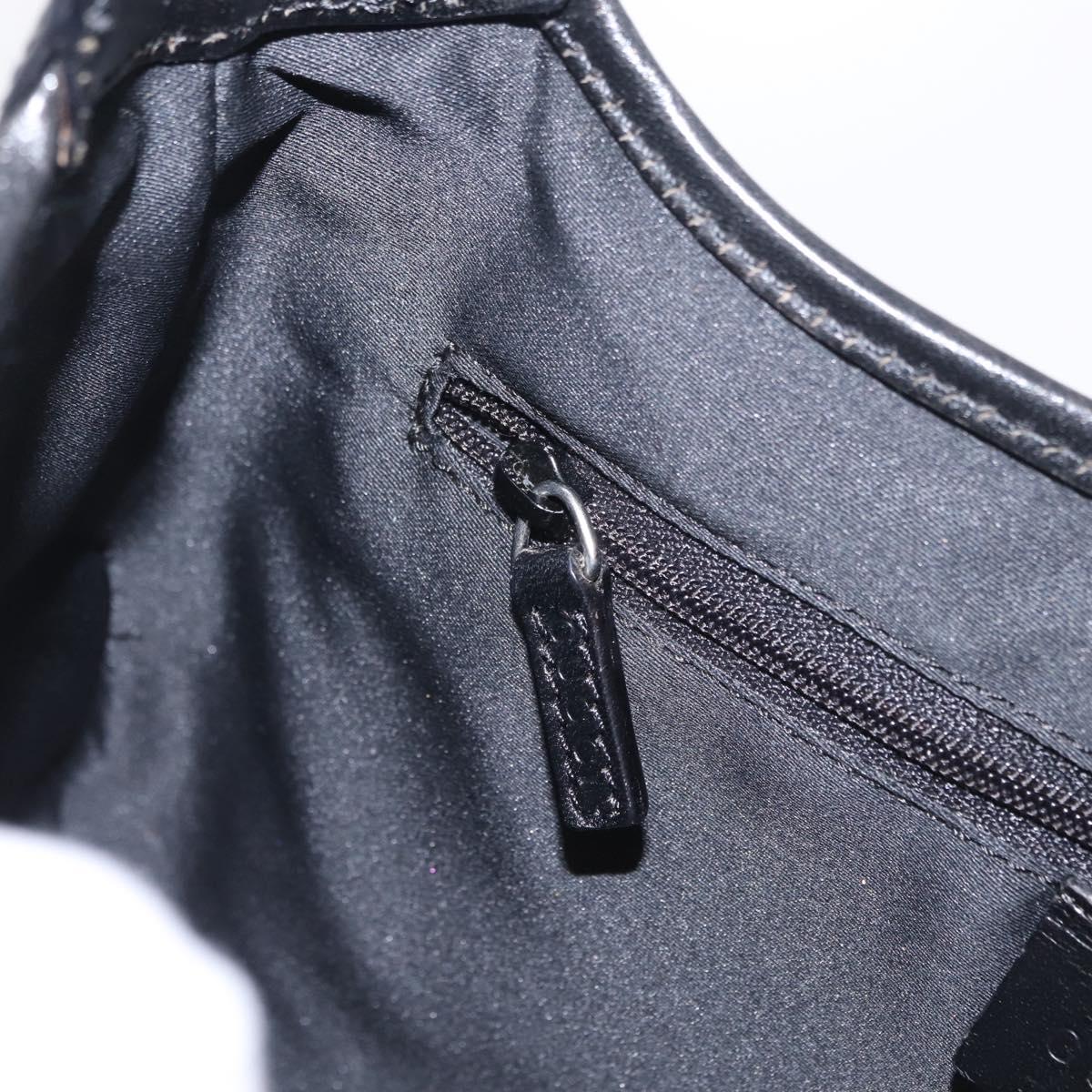 GUCCI Jackie Shoulder Bag GG Canvas Black Silver 001 3735 Auth 206114V