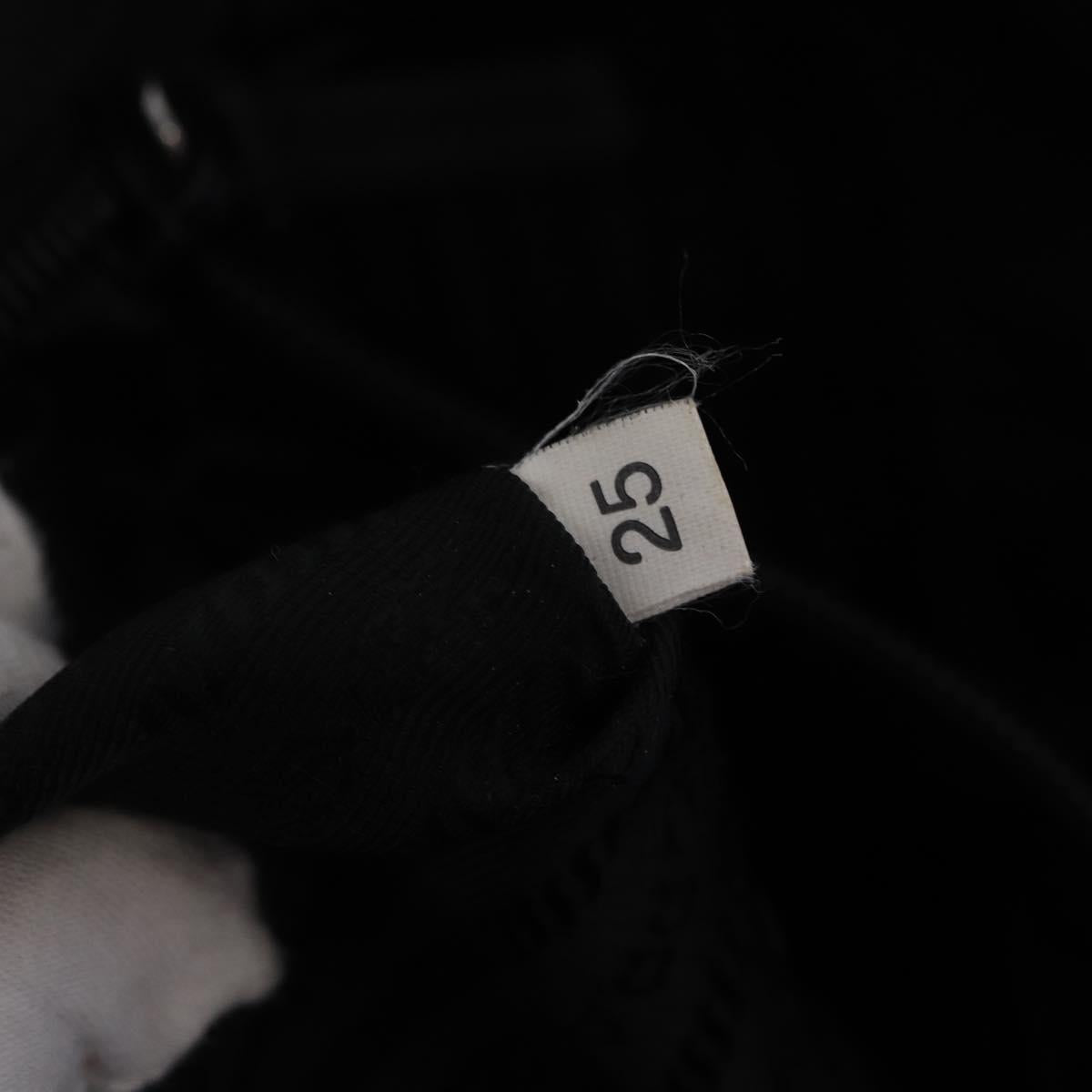 PRADA Tote Bag Nylon Black Silver Auth 206115V