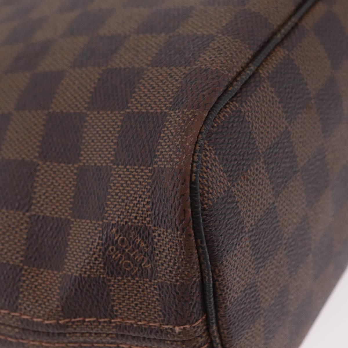 LOUIS VUITTON Damier Ebene Neverfull PM Tote Bag N51109 LV Auth 206118