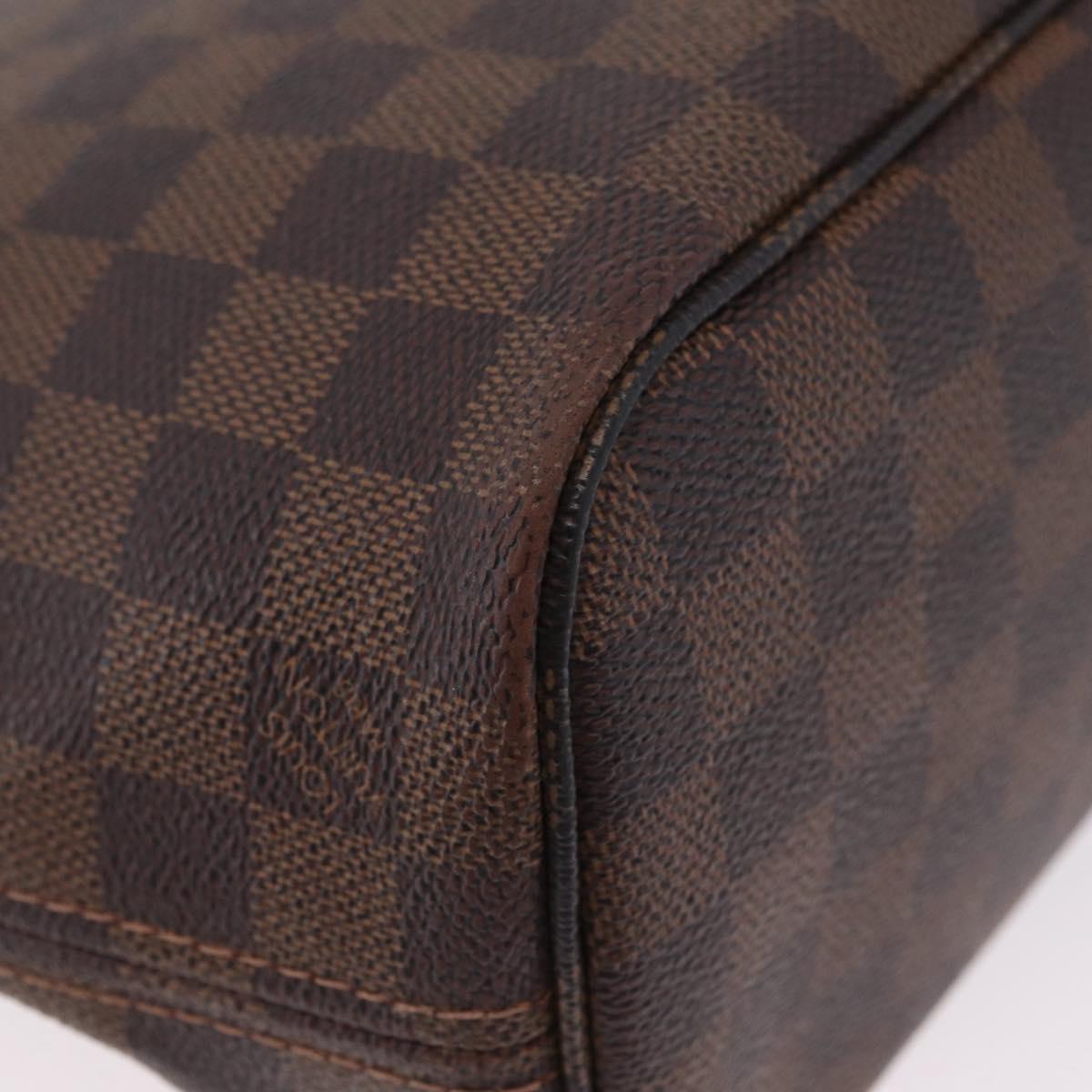 LOUIS VUITTON Damier Ebene Neverfull PM Tote Bag N51109 LV Auth 206118