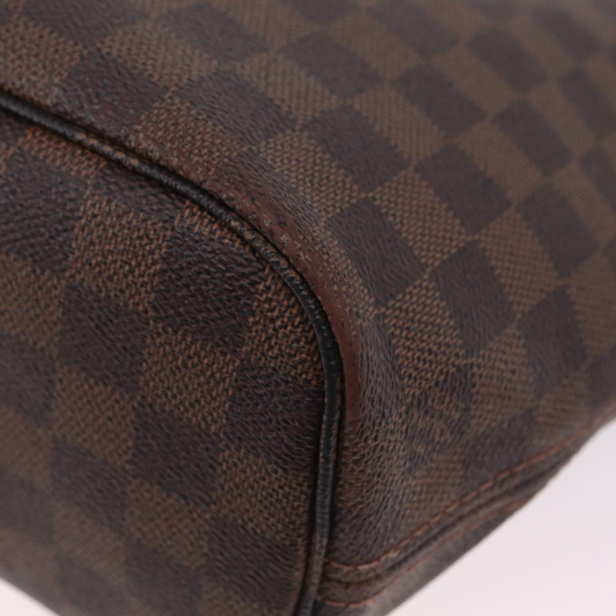 LOUIS VUITTON Damier Ebene Neverfull PM Tote Bag N51109 LV Auth 206118