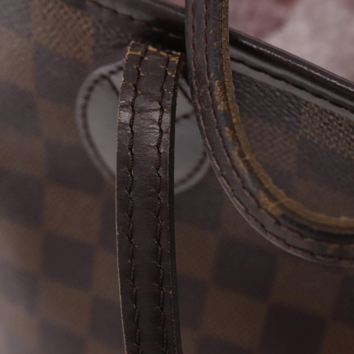 LOUIS VUITTON Damier Ebene Neverfull PM Tote Bag N51109 LV Auth 206118