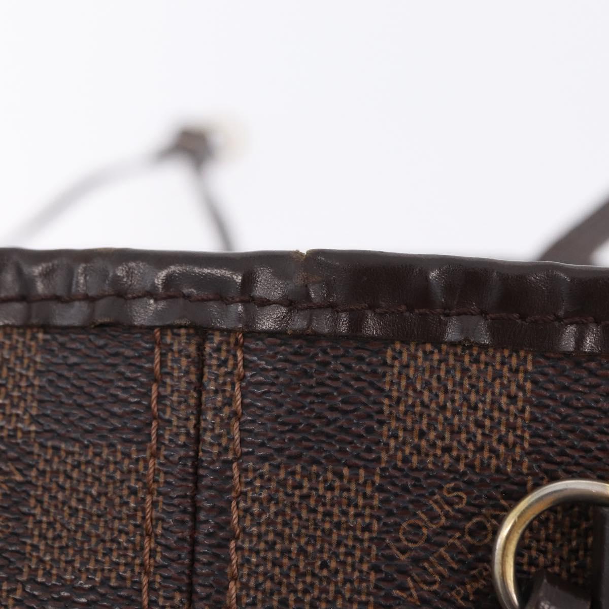 LOUIS VUITTON Damier Ebene Neverfull PM Tote Bag N51109 LV Auth 206118