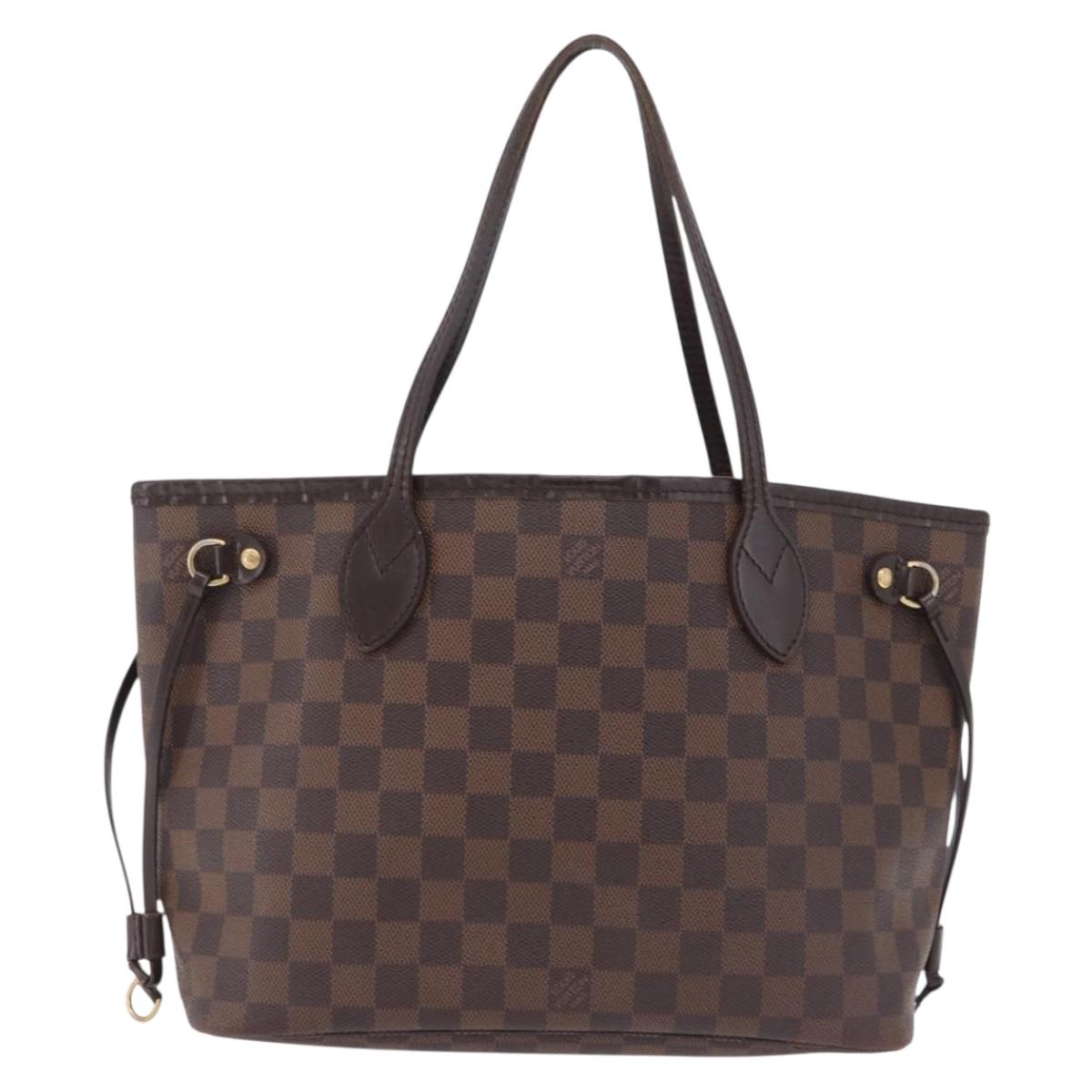 LOUIS VUITTON Damier Ebene Neverfull PM Tote Bag N51109 LV Auth 206118