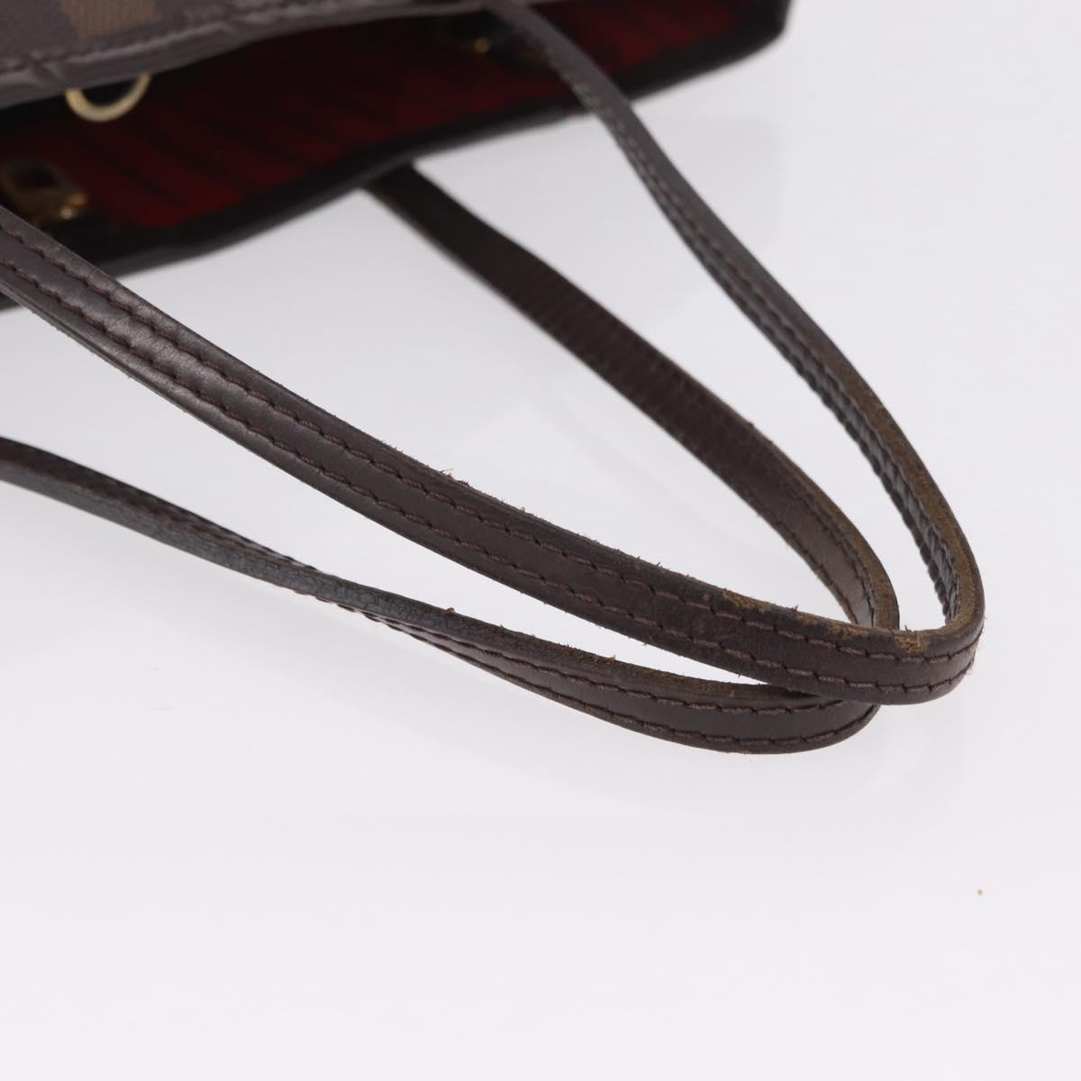 LOUIS VUITTON Damier Ebene Neverfull PM Tote Bag N51109 LV Auth 206118