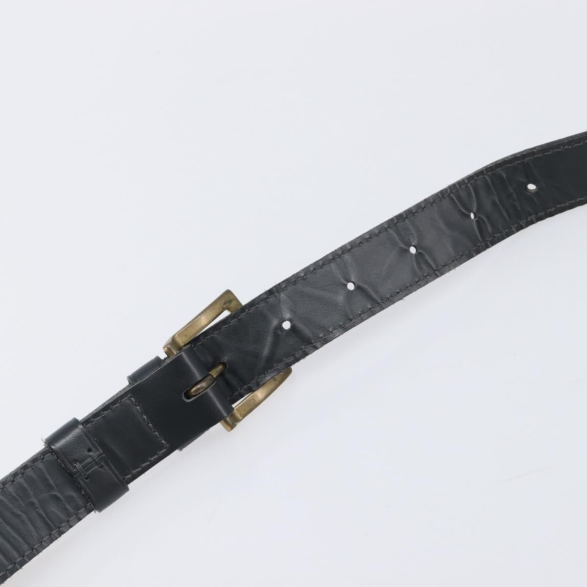 Christian Dior Trotter Canvas Shoulder Bag Black Gold Auth 206120V