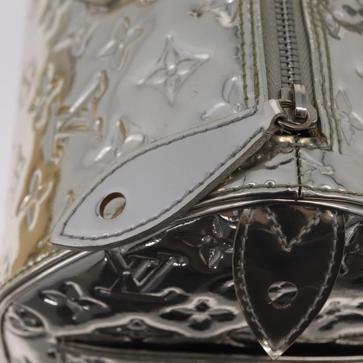 LOUIS VUITTON Monogram Miroir Speedy 30 Bag Silver Argent M95786 Auth 206125SAV