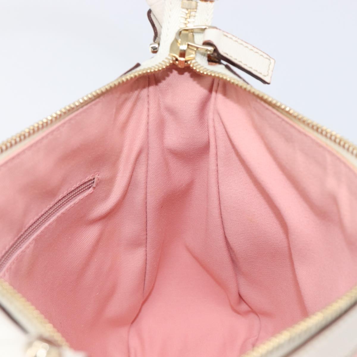 GUCCI GG Canvas Abbey Shoulder Bag Pink Gold 146244 Auth 206129V