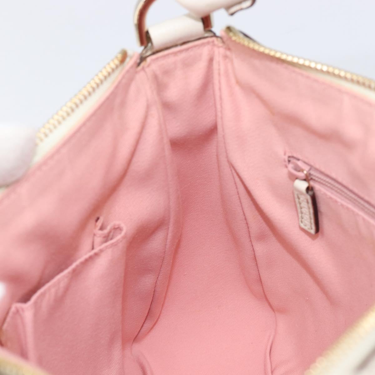GUCCI GG Canvas Abbey Shoulder Bag Pink Gold 146244 Auth 206129V