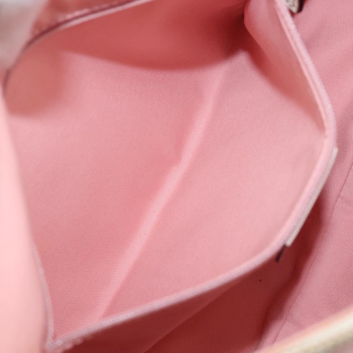 GUCCI GG Canvas Abbey Shoulder Bag Pink Gold 146244 Auth 206129V