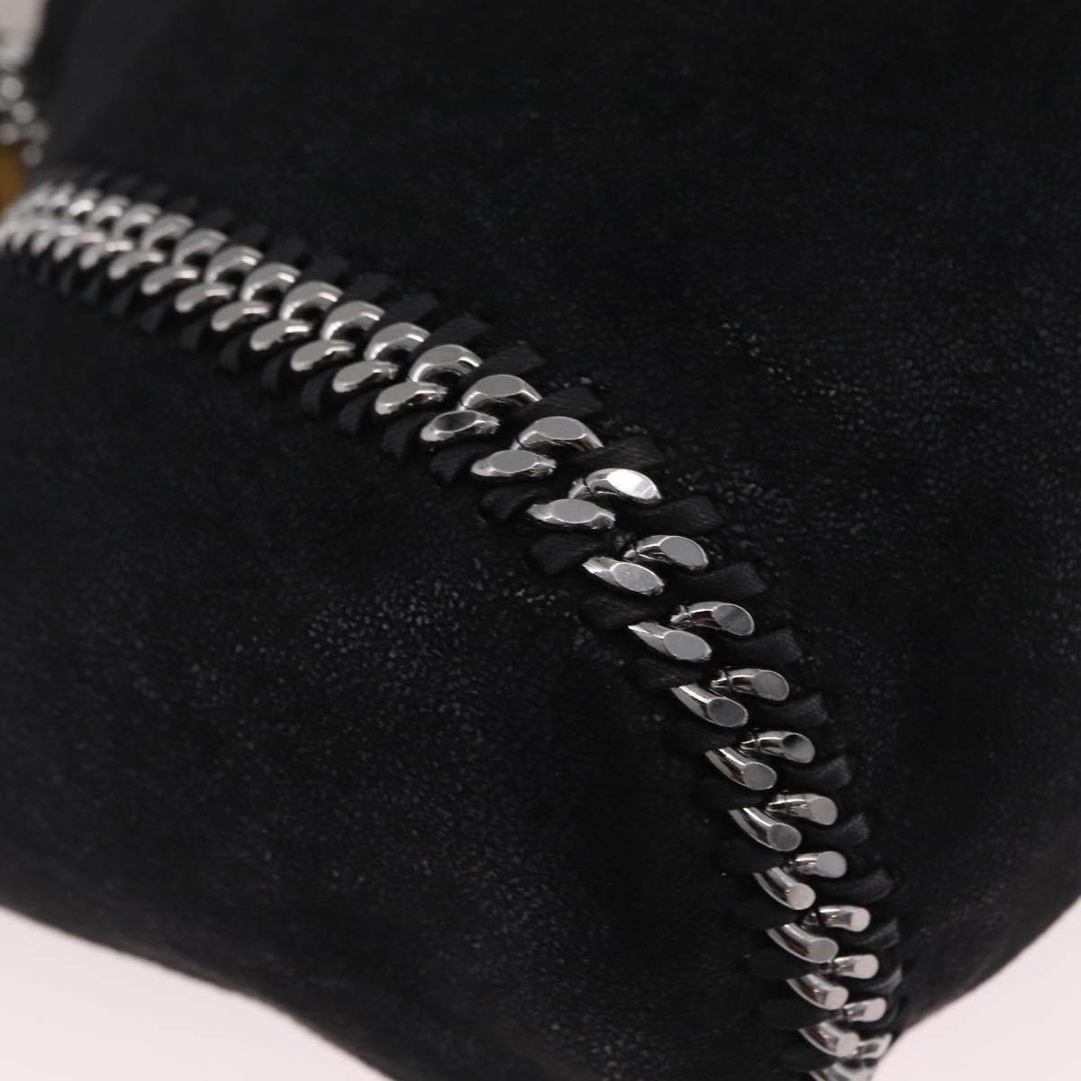 Stella MacCartney Chain Tote Bag polyester Black Silver 507185 Auth 206136A
