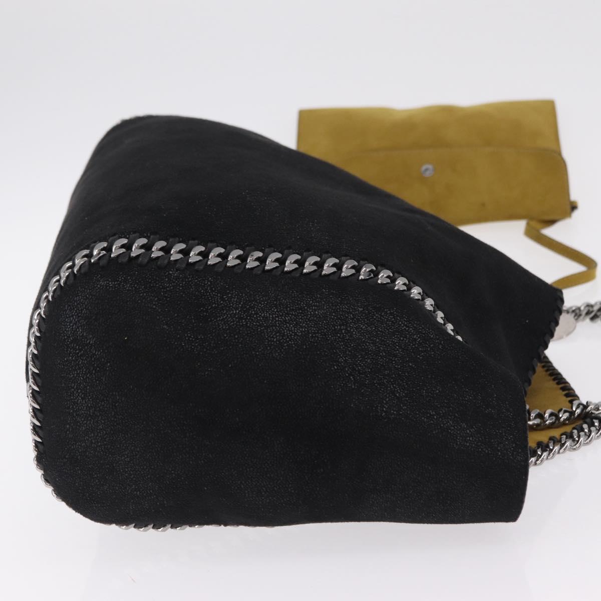 Stella MacCartney Chain Tote Bag polyester Black Silver 507185 Auth 206136A