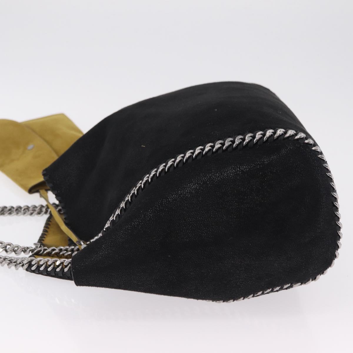 Stella MacCartney Chain Tote Bag polyester Black Silver 507185 Auth 206136A