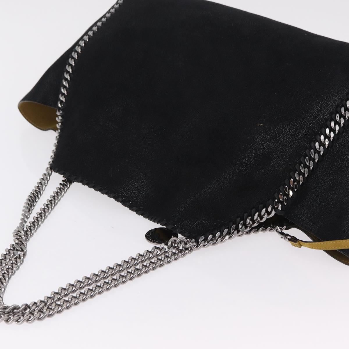 Stella MacCartney Chain Tote Bag polyester Black Silver 507185 Auth 206136A