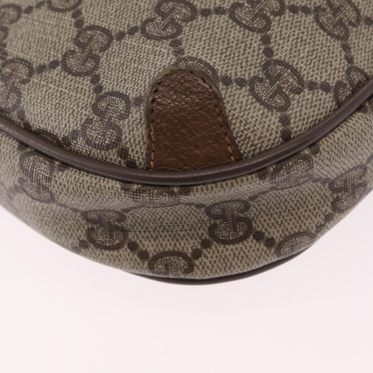 GUCCI GG Supreme Web Sherry Line Bag PVC Beige Gold 89 02 066 Auth 206137