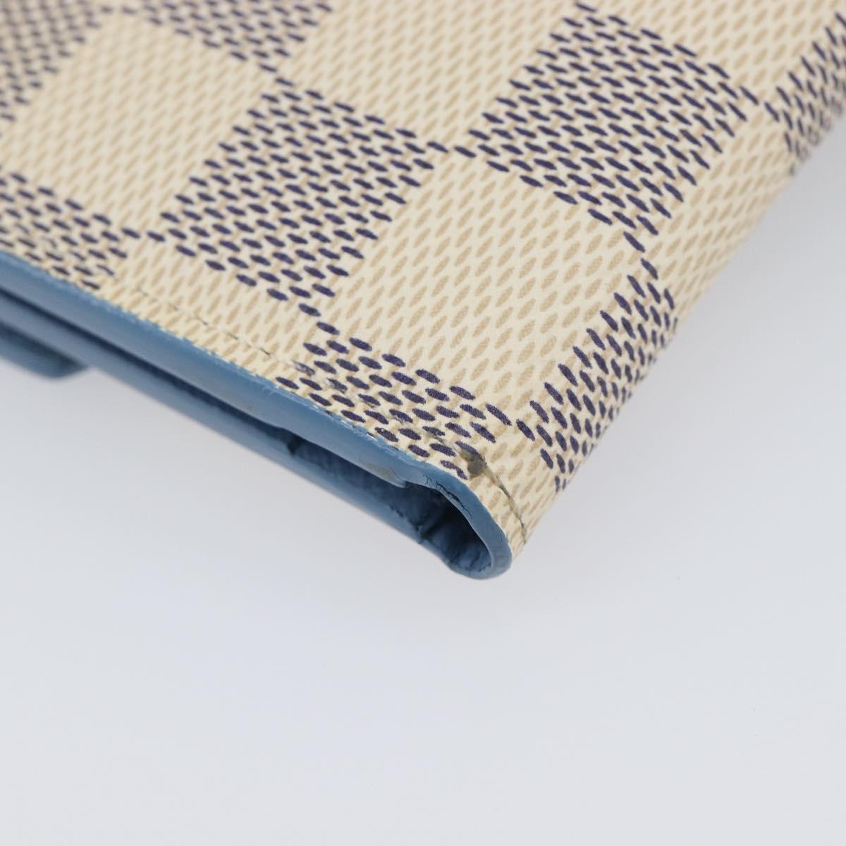 LOUIS VUITTON Damier Azur Portefeuille Zoe Trifold Wallet N60219 LV Auth 206141M