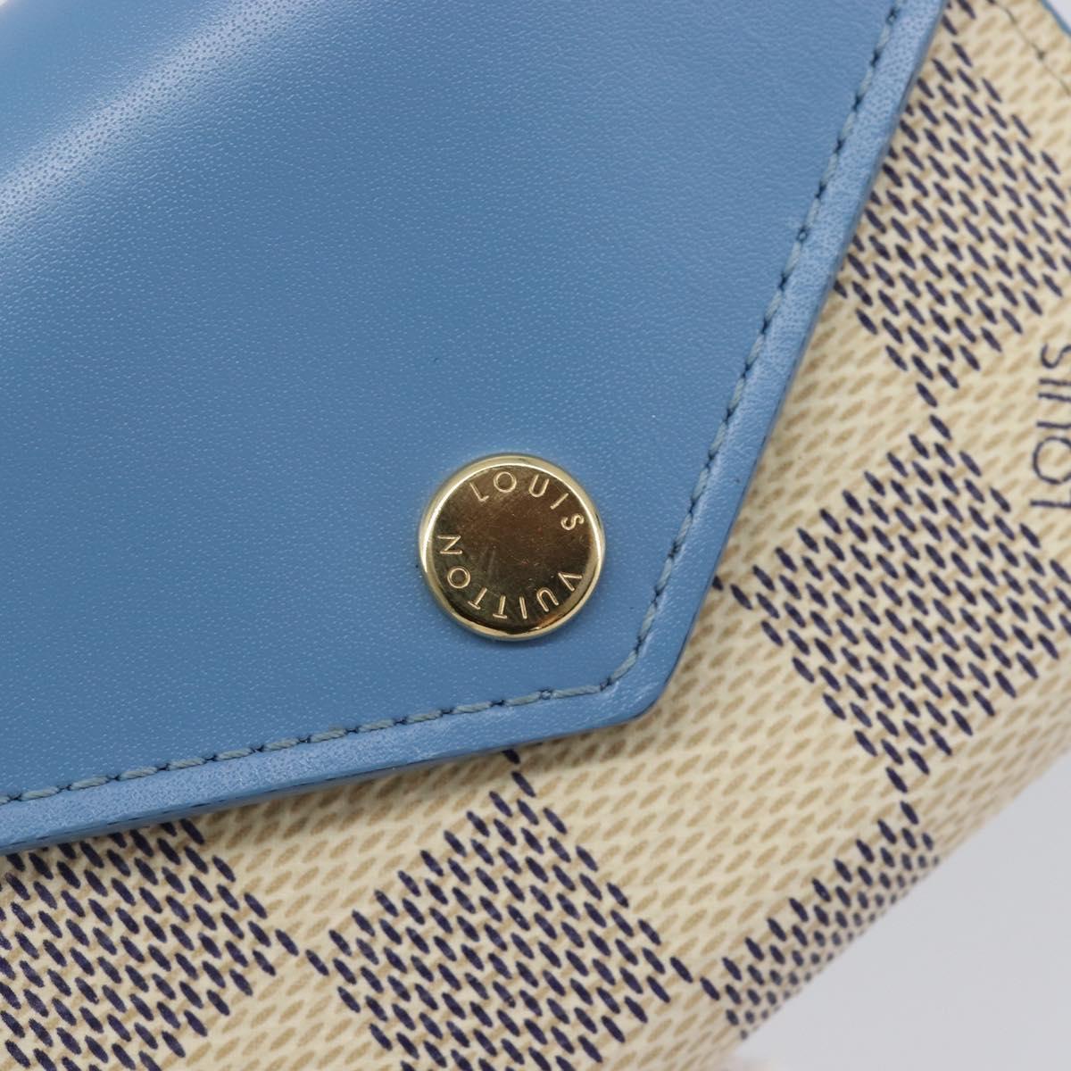 LOUIS VUITTON Damier Azur Portefeuille Zoe Trifold Wallet N60219 LV Auth 206141M