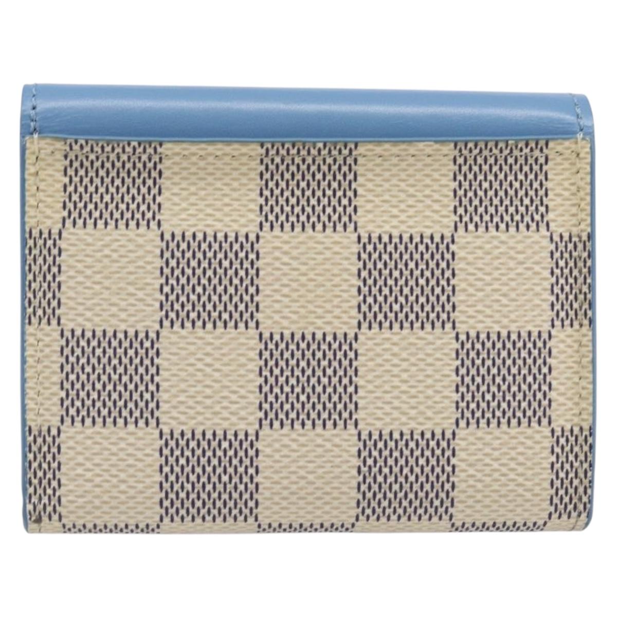 LOUIS VUITTON Damier Azur Portefeuille Zoe Trifold Wallet N60219 LV Auth 206141M