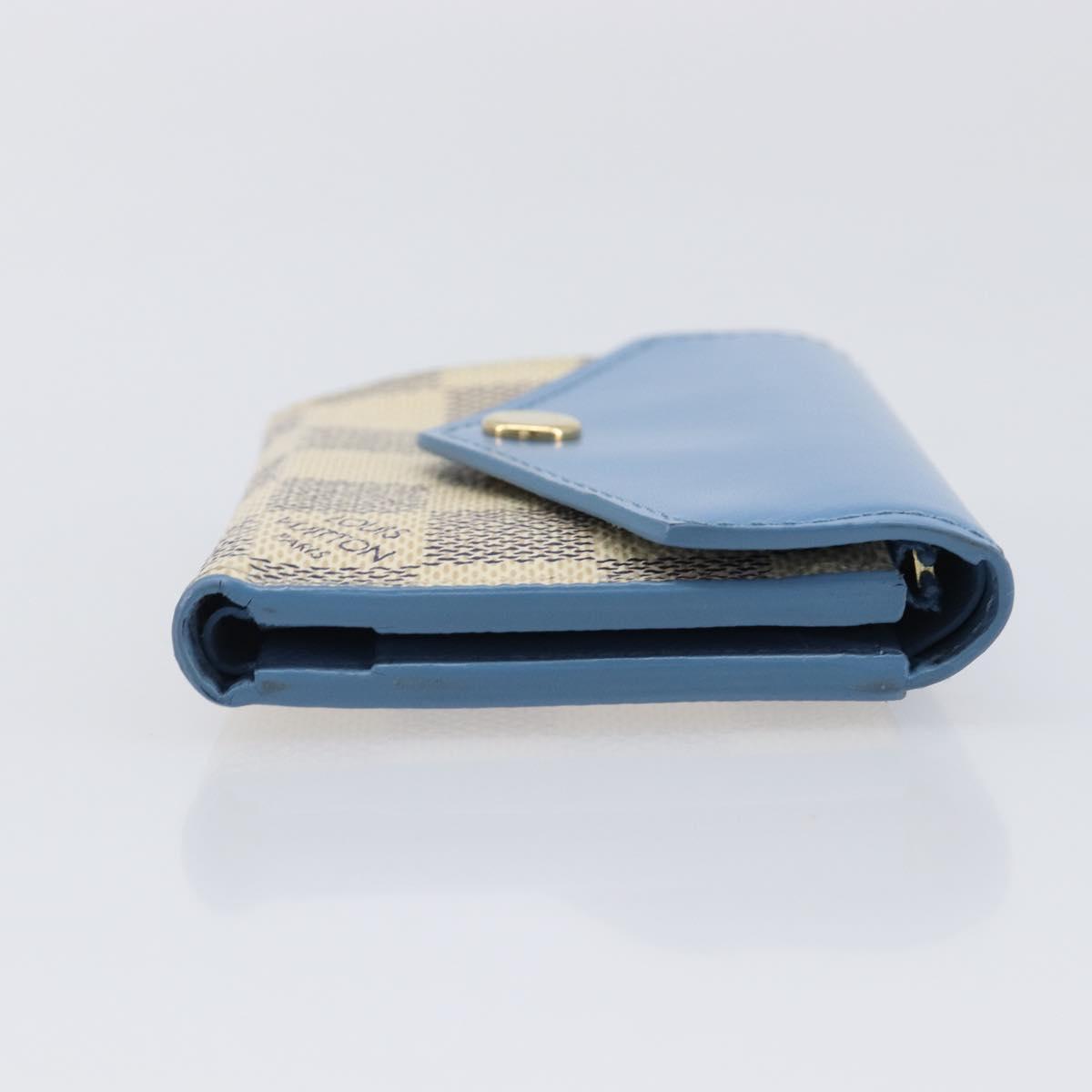 LOUIS VUITTON Damier Azur Portefeuille Zoe Trifold Wallet N60219 LV Auth 206141M