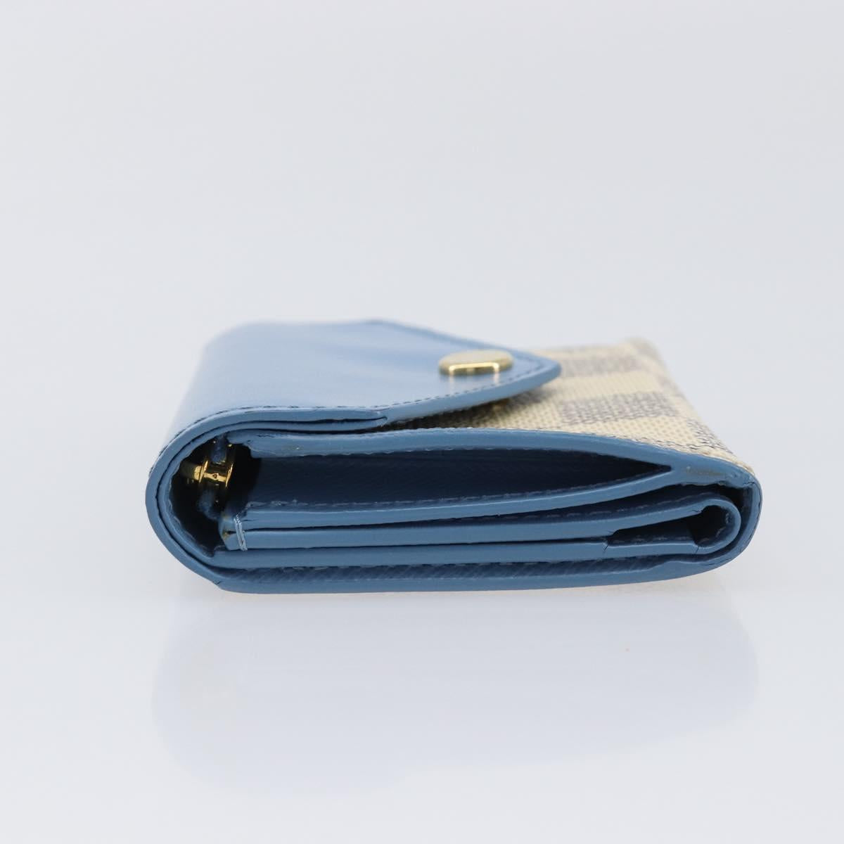 LOUIS VUITTON Damier Azur Portefeuille Zoe Trifold Wallet N60219 LV Auth 206141M