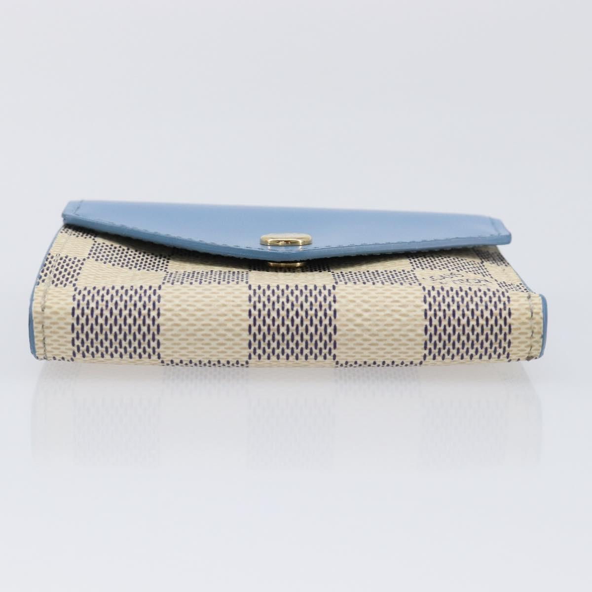 LOUIS VUITTON Damier Azur Portefeuille Zoe Trifold Wallet N60219 LV Auth 206141M