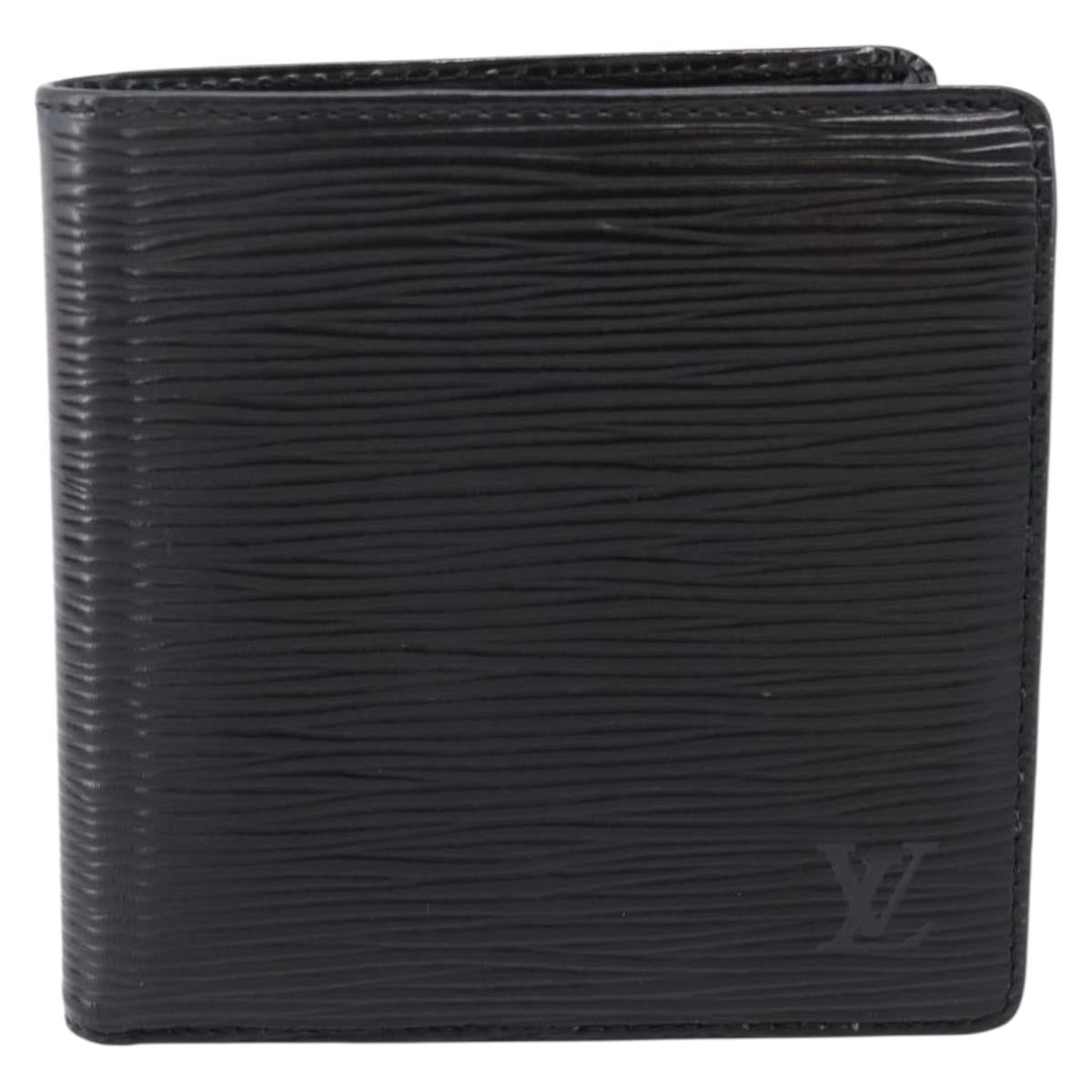 LOUIS VUITTON Epi Portefeuille Marco Bifold Wallet Black M63652 LV Auth 206143V